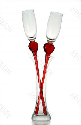 Pair of original wine glasses