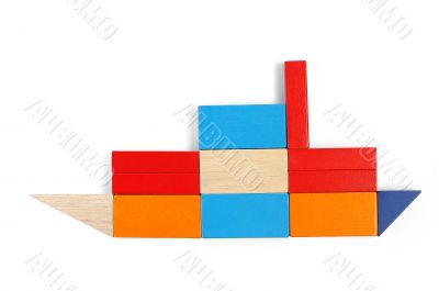 Baby blocks figure - ship