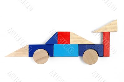 Baby blocks figure - race car