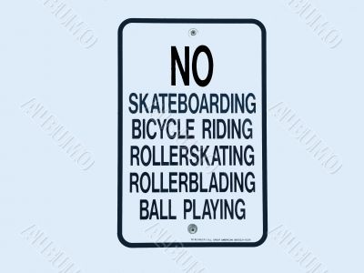 No Skatboarding Sign