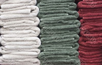 White Green and Red Towels