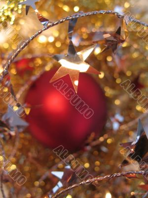 Golden christmas star