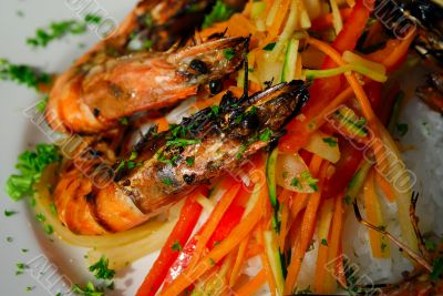 seafood at the restaurant