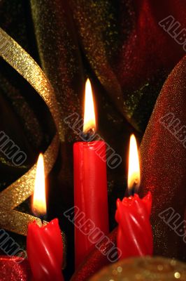Christmas red candles