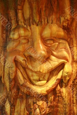 smiling face of an enchanted tree