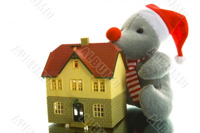 Christmas decoration with mouse
