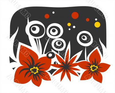 red night flowers