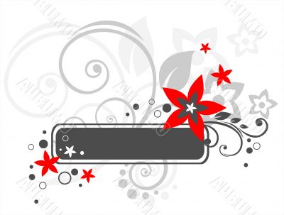 black flower frame