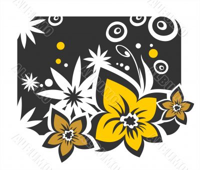 black floral background