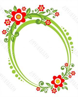 green flower border