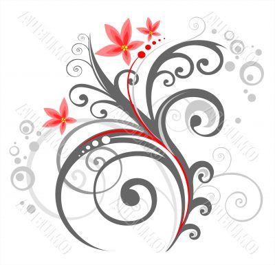 grey floral pattern