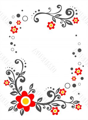 white flowers border