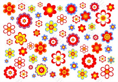 stylized flowers background