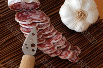 French sausage and aperitif
