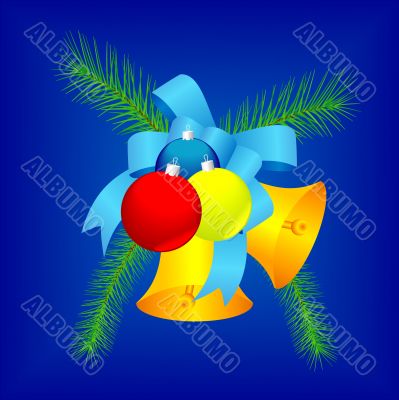Christmas and New-Year`s decorations. Vector image