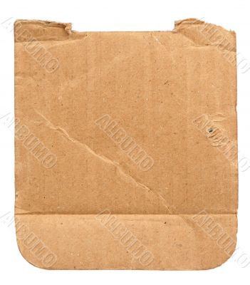 torn out piece of cardboard