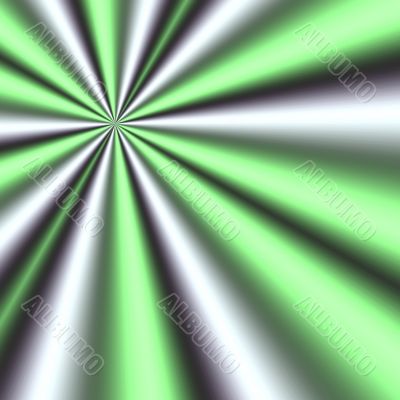 green and white rays