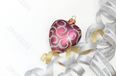 Christmas ornament (isolated on white with copyspace)