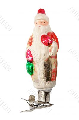 Old toy on a fur-tree