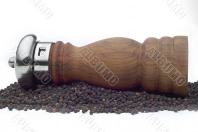 Pepper mill on white background