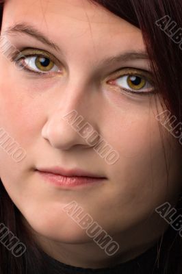 close-up woman portrait