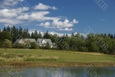 White New England house