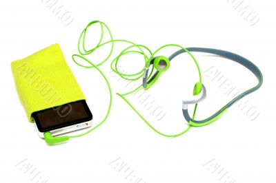 mp3 player and earphones