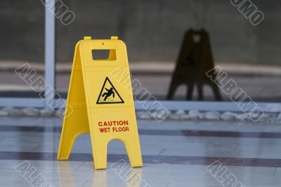 Wet floor sign