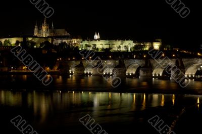 Prague castle and Charles bridge