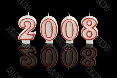 Happy New Year candles 2008