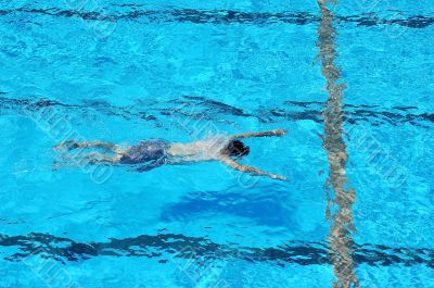 Swimmer in a pool
