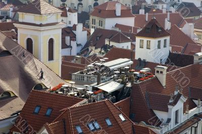 Prague rooftops cafe