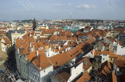 Prague rooftops