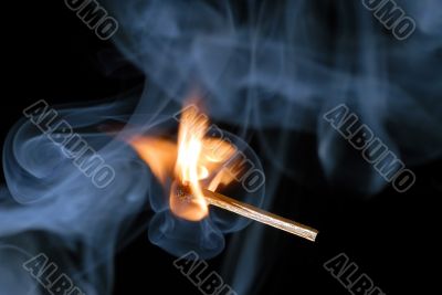 Burning match