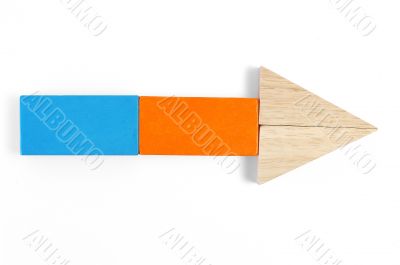 Baby blocks figure - arrow