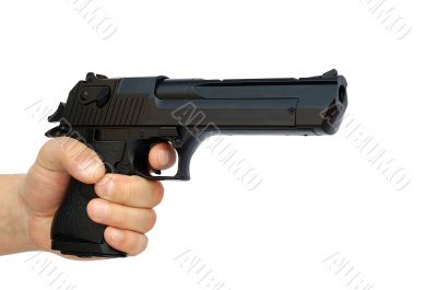 Hand with pistol