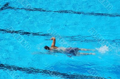 Swimmer in a pool