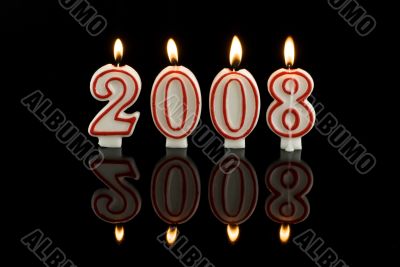 Happy New Year candles 2008