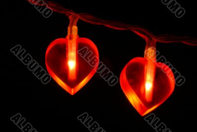 Glowing red garland