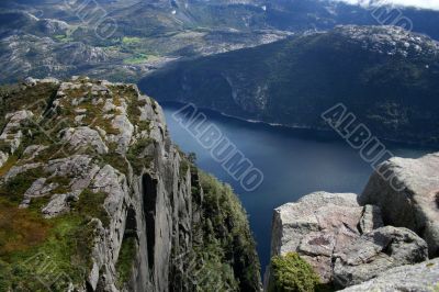 View on the Lysefjord, Norway, from Preikestolen