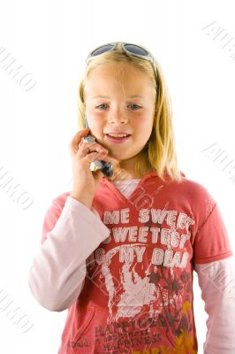 Young girl on the phone