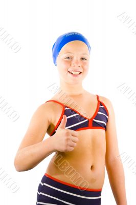 Girl having fun on the beach