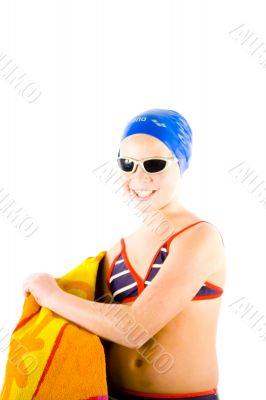 Girl having fun on the beach