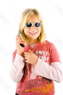 Young girl on the phone