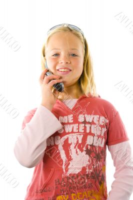 Young girl on the phone