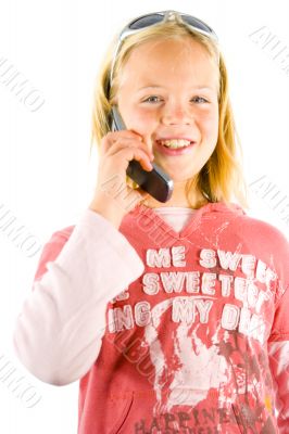 Young girl on the phone