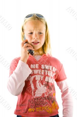 Young girl on the phone