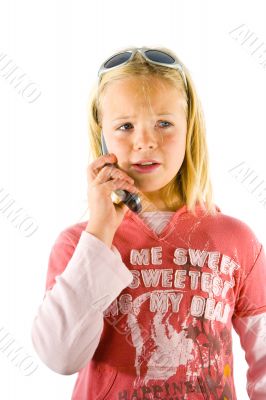 Young girl on the phone