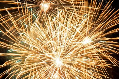 Golden fireworks