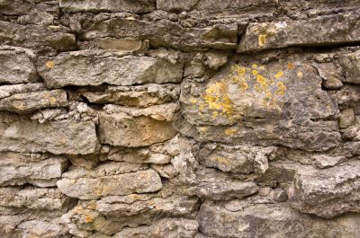 Limestone wall.